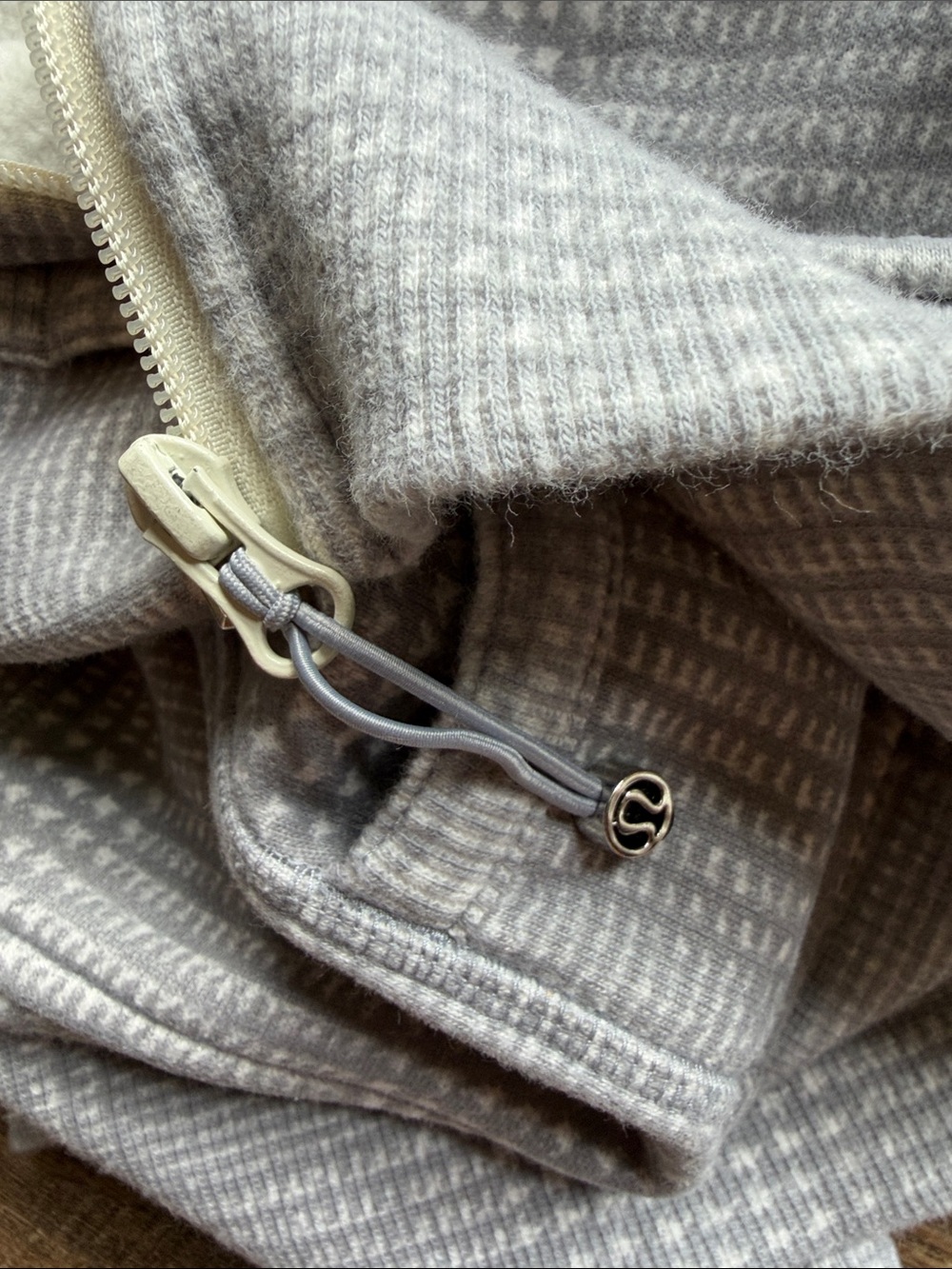Lululemon Gray Patterned Scuba Hoodie - Picture 8 of 8